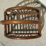 Rattan magazine holder, bamboo and wicker