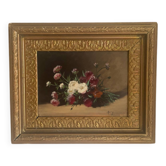 Oil on wooden panel framed, signed old