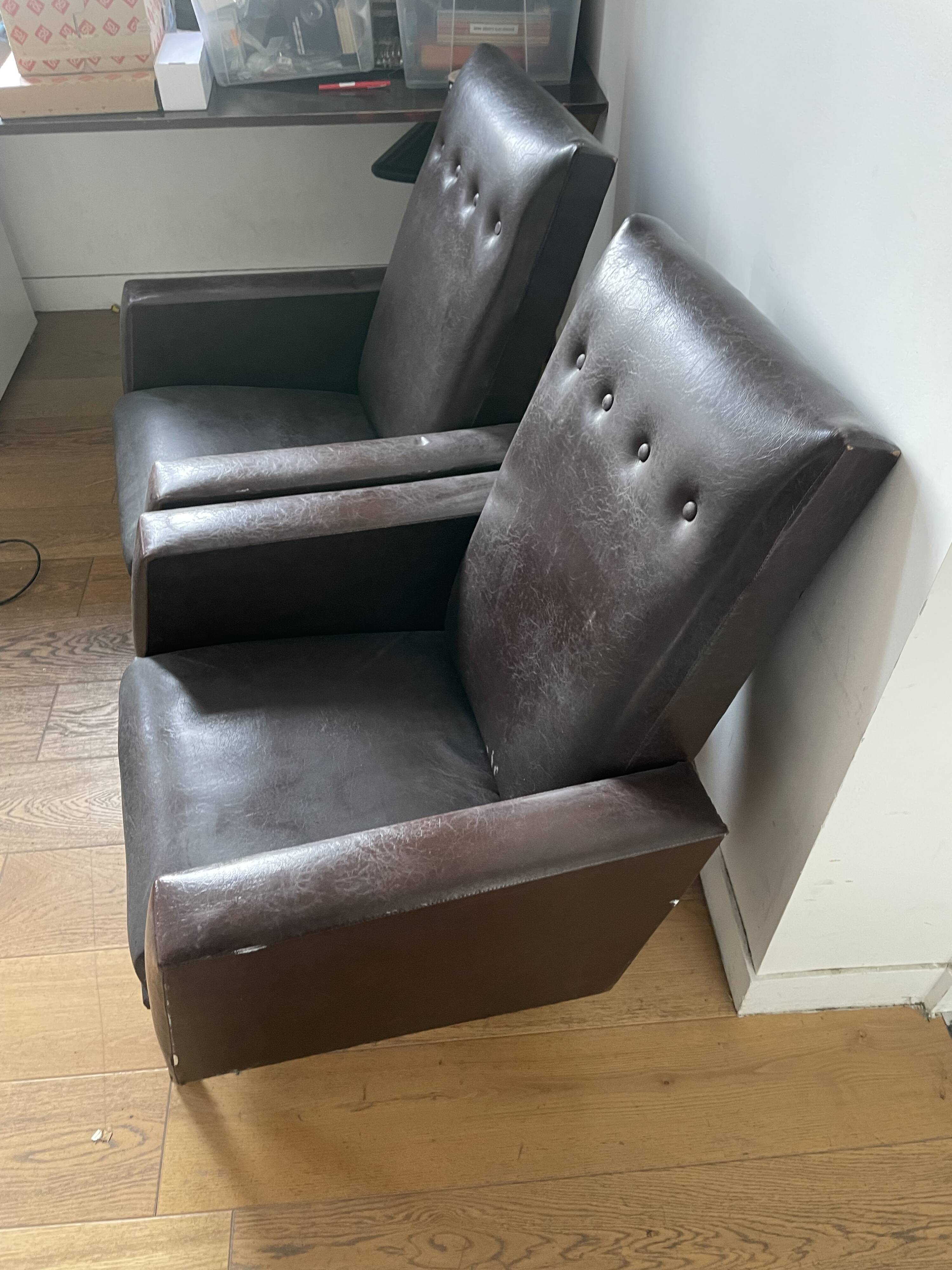 Set of 2 50s armchairs