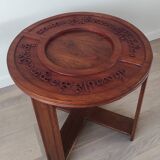 Burmese red teak coffee table