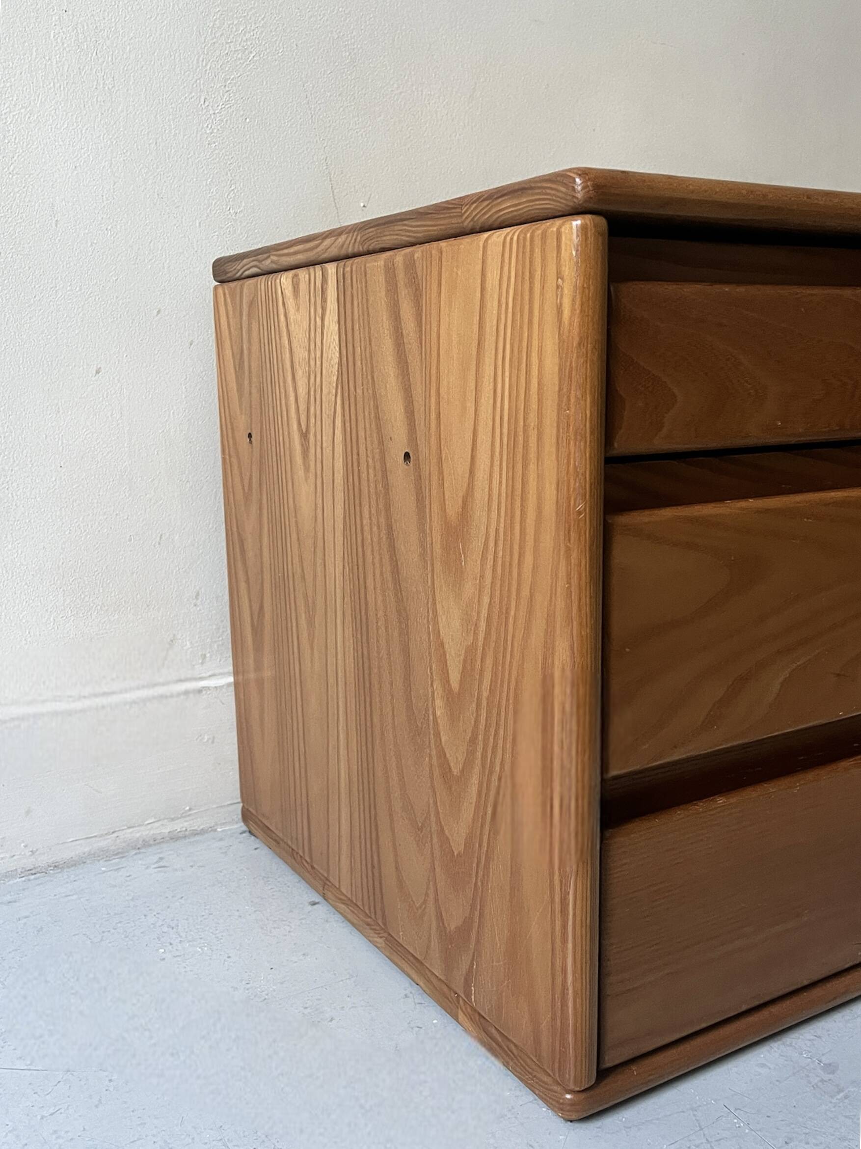 3-drawer chest of drawers in solid elm wood, Regain house