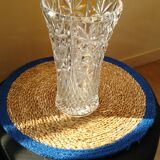 Antique vintage Polish crystal vase