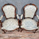 Pair of armchairs from the Napoleon III period in rosewood