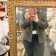 Miroir biseauté doré