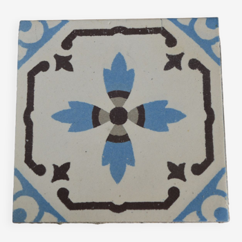 Cement tile flat pattern cross