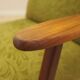 Green armchair, Danish design, 1960s, made in Denmark