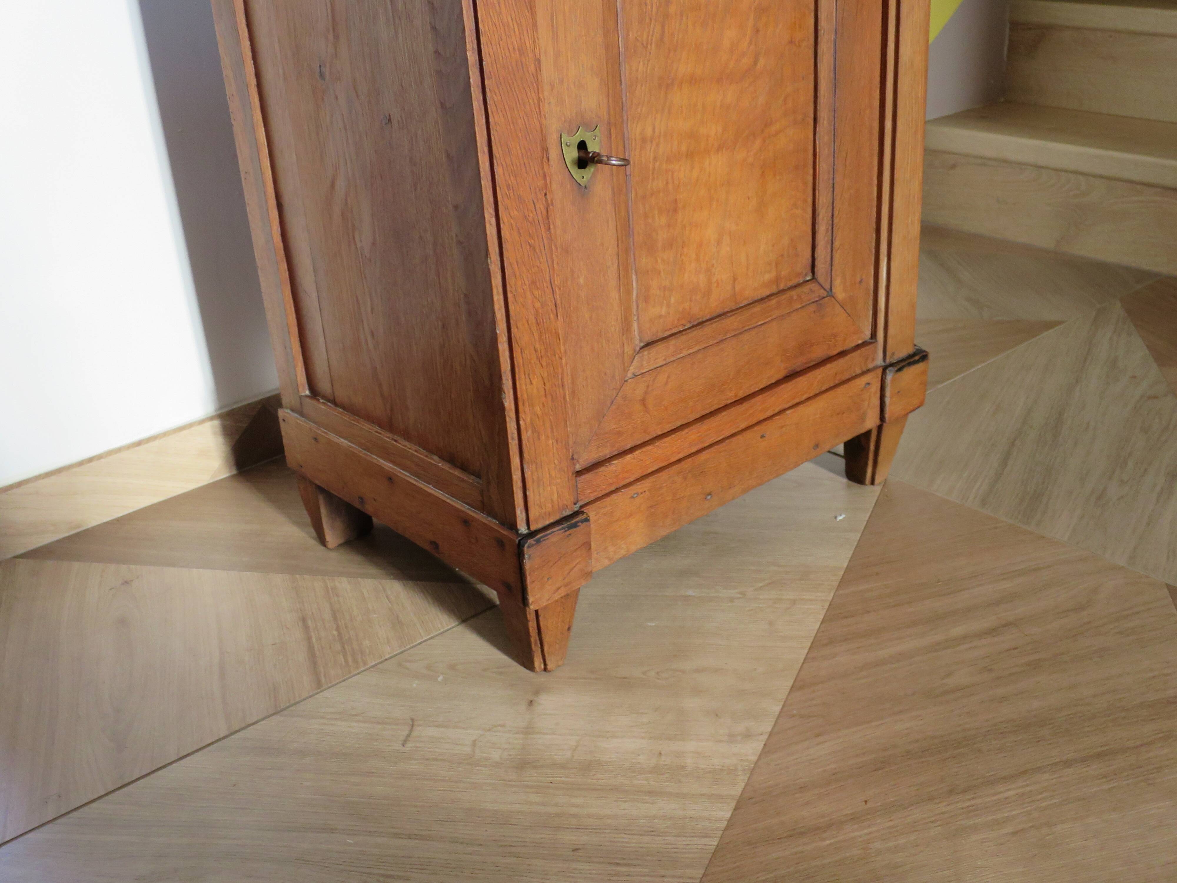 Jam cupboard - small sideboard - light oak stain - Directoire style