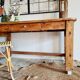 Table d'atelier bureau de métier en bois 1 tiroir plateau blanc