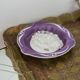Purple lilac ceramic porcelain ashtray mid-century, Europe, 1970s