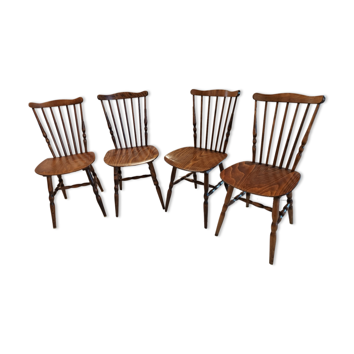 Set of 4 Baumann bistro chairs from the 1970s