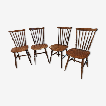 Set of 4 Baumann bistro chairs from the 1970s