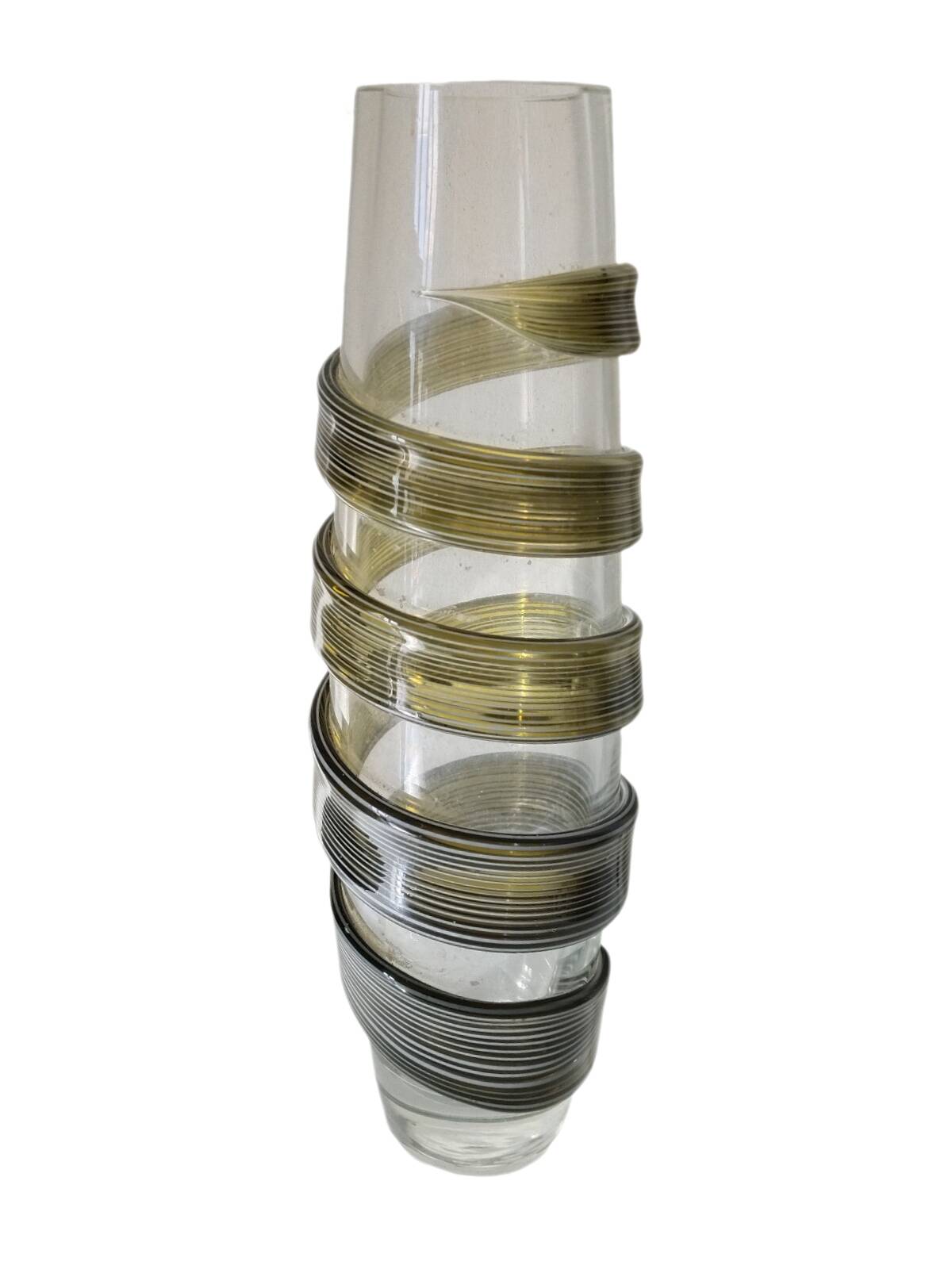 Large vintage blown glass vase in Murano style.