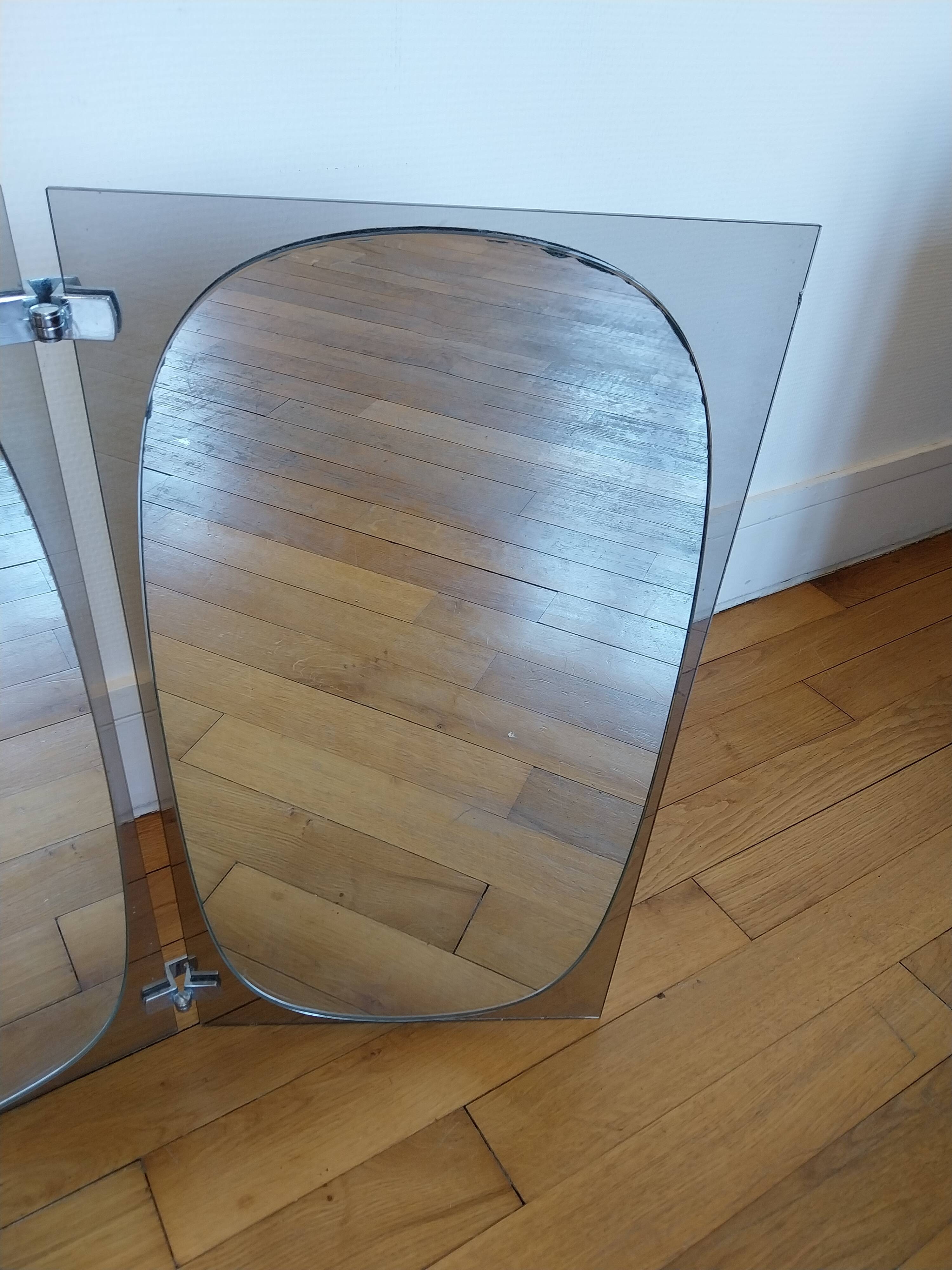 Vintage Fontana Arte triptych mirror