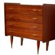 Commode vintage teck vernis 1970