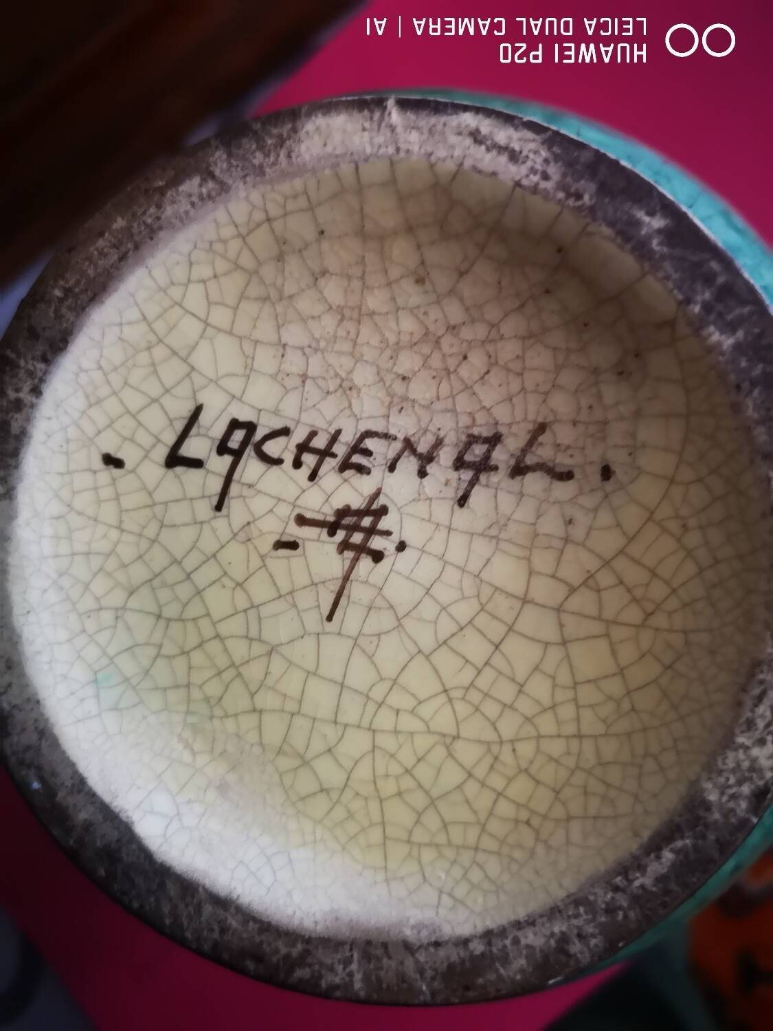 Ceramic vase signed LACHENAL ArtDeco period