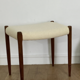 Scandinavian stool Niels Otto Moller in teak buckle