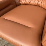 Joe Colombo Elda Longhi chair in cognac leather in new condition!