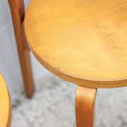 Set of 2 Alvar aalto bentwood chairs model 68, Artek Finland