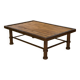 Table basse brutaliste bois et fer forgé 1960’s