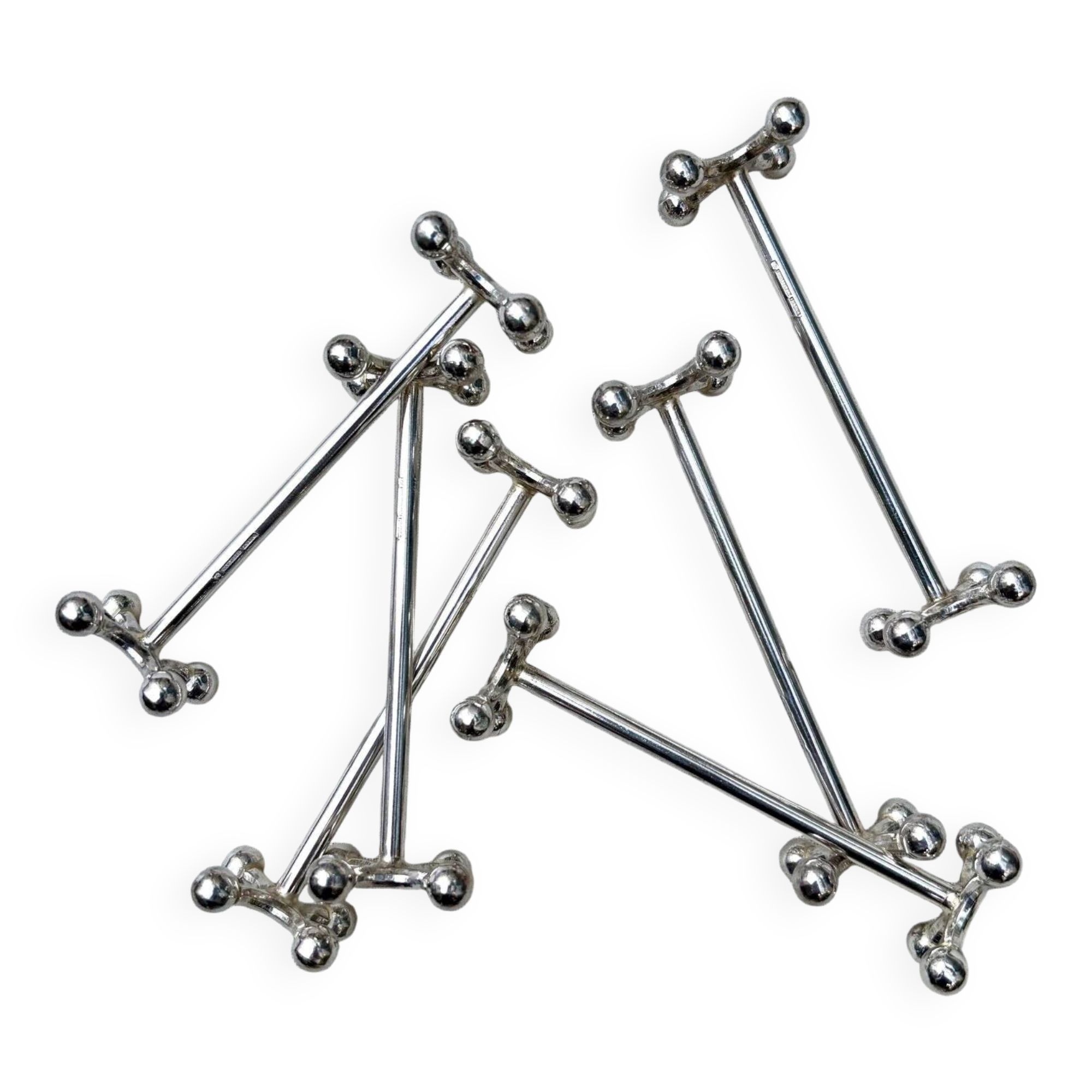 6 Christofle silver-plated knife rests