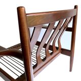 Pair of Scandinavian Teak and Leather Armchairs, 1960s