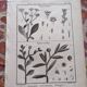 Stamped vintage botanical engraving plate natural history flowers