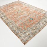 Tapis vintage turc rouge Brunt 7x10, 221x323 cm