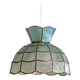 Suspension lampshade in bluish mother-of-pearl 1950
