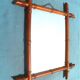 vintage bamboo-style wood mirror