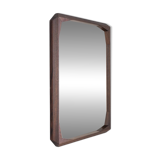 VINTAGE 1960S WALL MIRROR IN WALNUT WOOD DESIGNED BY DINO CAVALLI
