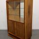 Art Deco style walnut display cabinet, France circa 1950