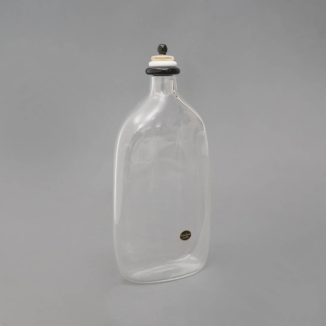 Murano glass bottle with stopper by Giovanni Cenedese, 1970s