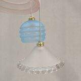 Triple frosted glass pendant light