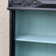 Armoire parisienne vitrée noire et vert grisé 150cm