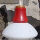 Suspension en opaline et bois