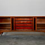 Mid-Century Italian Cherrywood and Walnut Sideboards, 1950s