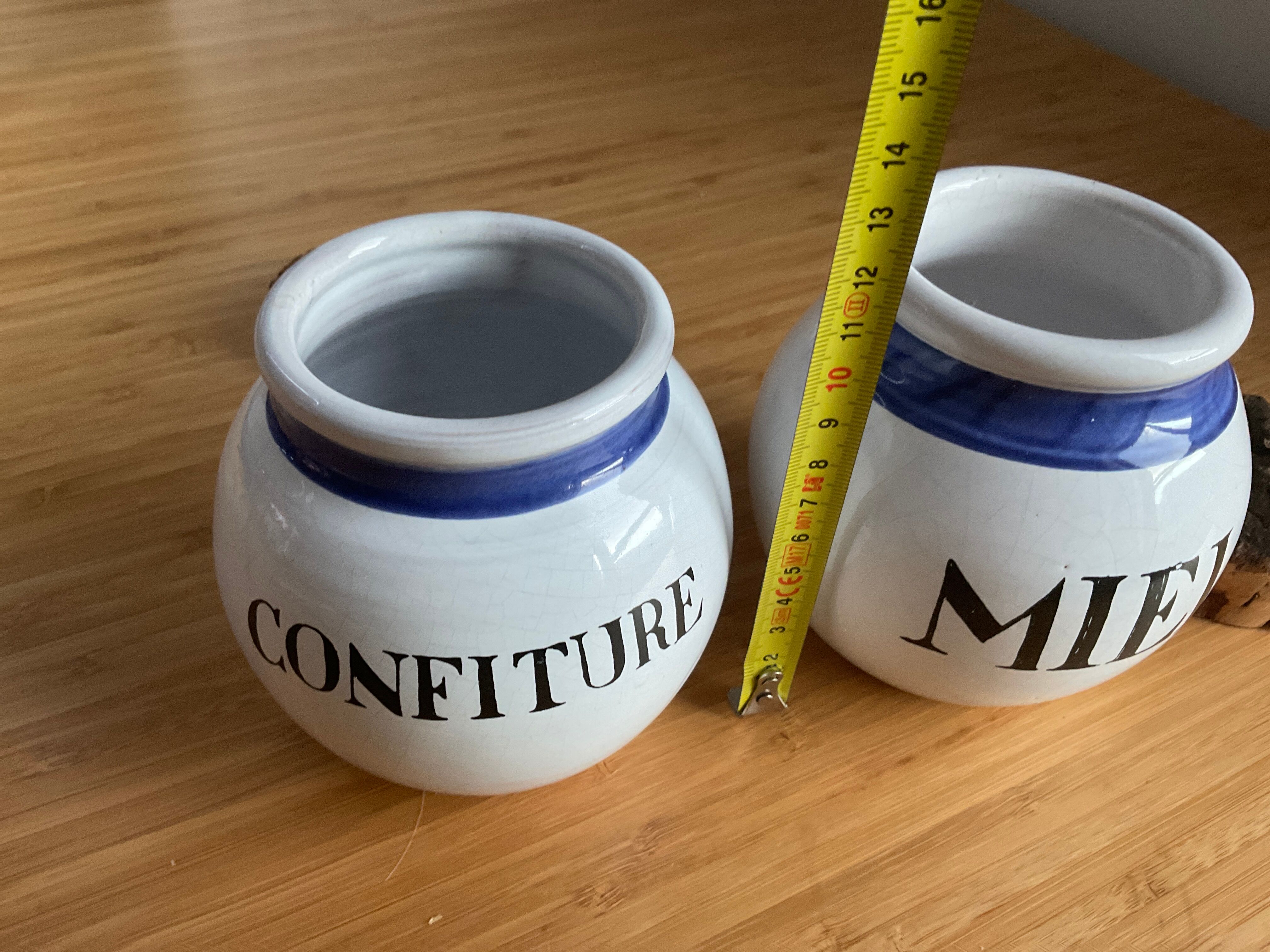 Ceramic spice jars, jam, honey