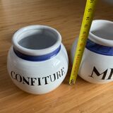 Ceramic spice jars, jam, honey