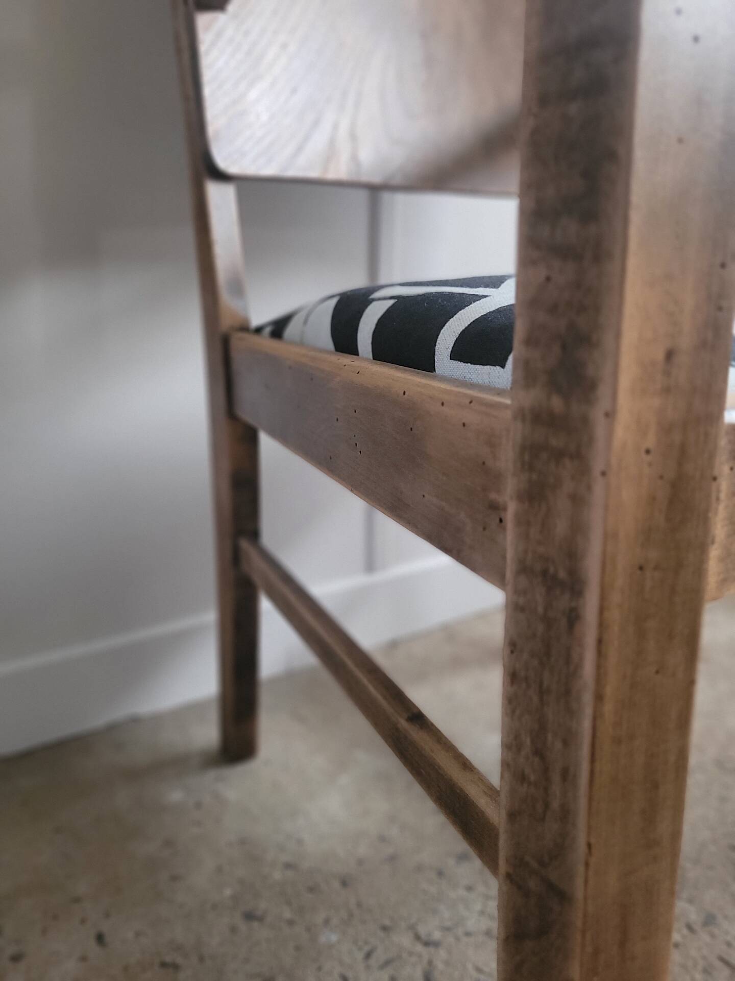 Restored brutalist style armchair