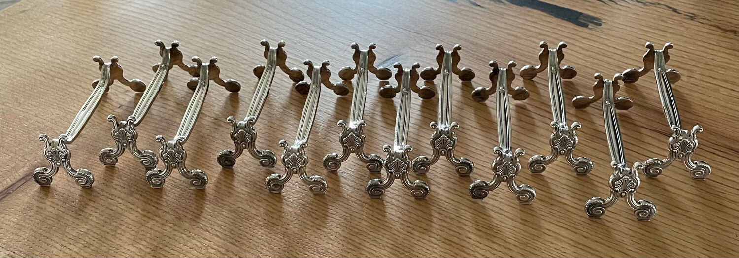 12 christofle silver metal knife holder