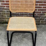 Set of 4 chairs Cesca B32 designed by Marcel Breuer design black frame