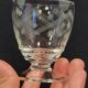 6 old art deco engraved crystal liqueur glasses