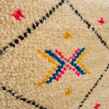 Berber wool carpet with colorful pattern 72x115cm