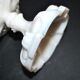 Opaline de Vallerysthal chalice cup Art Nouveau 1910 white opaline H16cm
