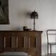 Brutalist iron chain table lamp, 1970s