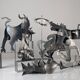 Groupe sculptural « D'après Picasso » en métal, hommage à Guernica, fin du XXe siècle