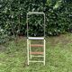 Vintage stepladder in Formica, wood and chromed metal
