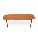 Rectangular coffee table with a teak top, 1960s.