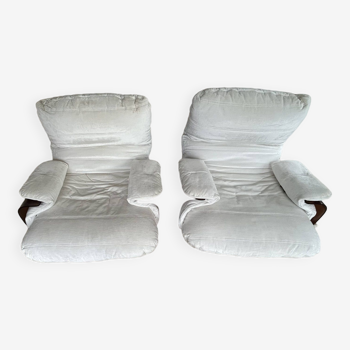 Pair of armchairs by Michel Ducaroy, Ligne Roset