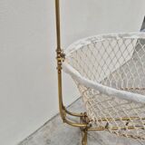 19th century brass rocking cradle from a castle